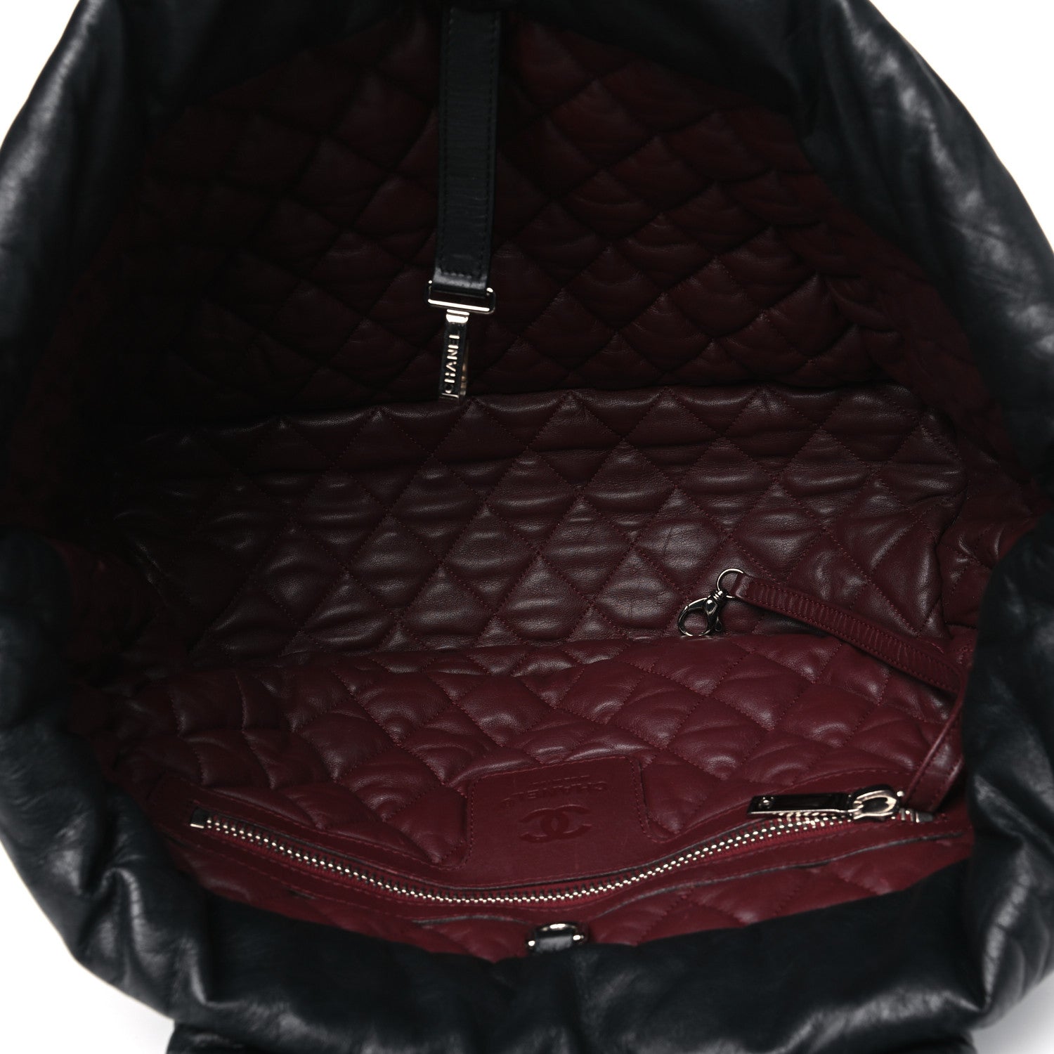 Chanel Lambskin Quilted Medium Coco Cocoon Reversible Tote Black 4 of 9