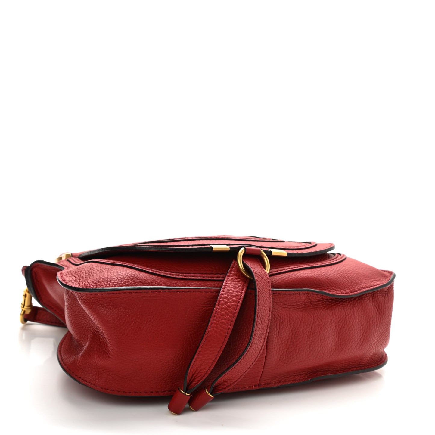 Calfskin Small Marcie Satchel Dahlia Red