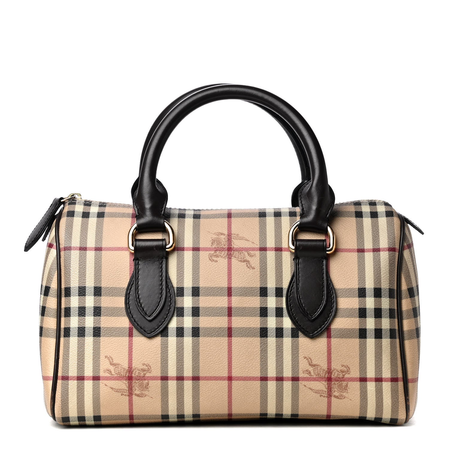 Burberry Haymarket Check Small Chester Bowling Bag Chocolate 1 of 4