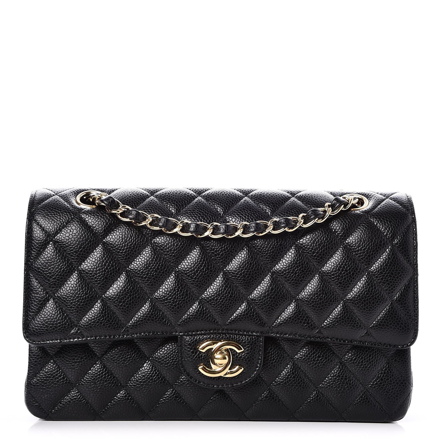 Chanel Caviar Quilted Medium Double Flap Black 1 of 9