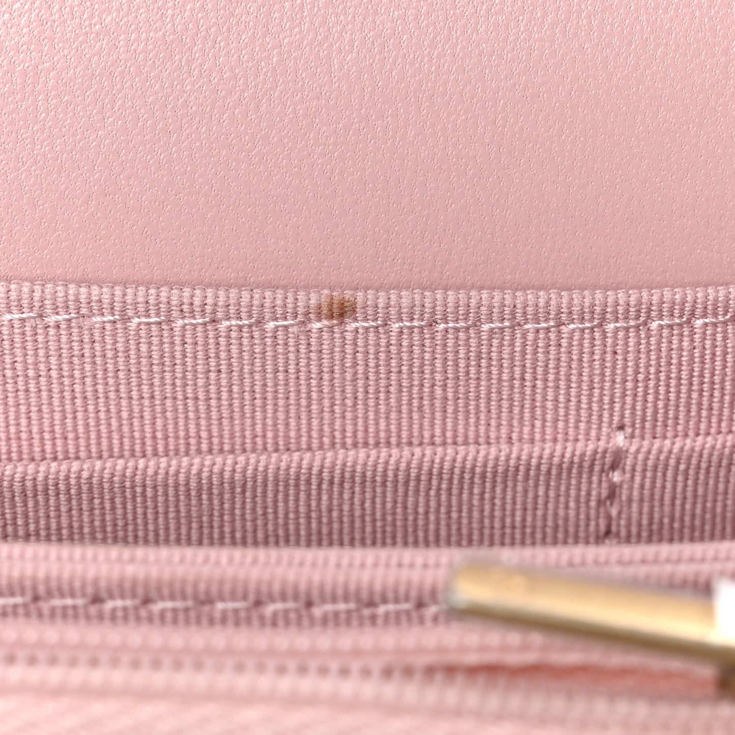 Lambskin Quilted CC Pearl Enamel Clutch on Chain WOC Light Pink