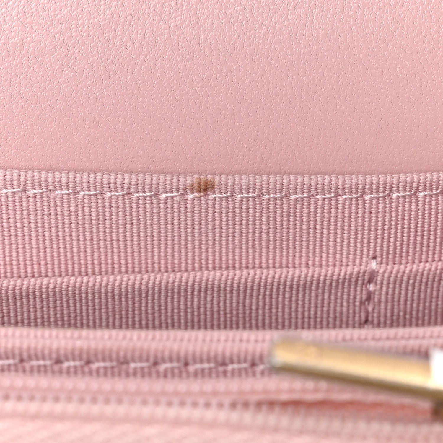 Chanel Lambskin Quilted CC Pearl Enamel Clutch on Chain WOC Light Pink 8 of 13