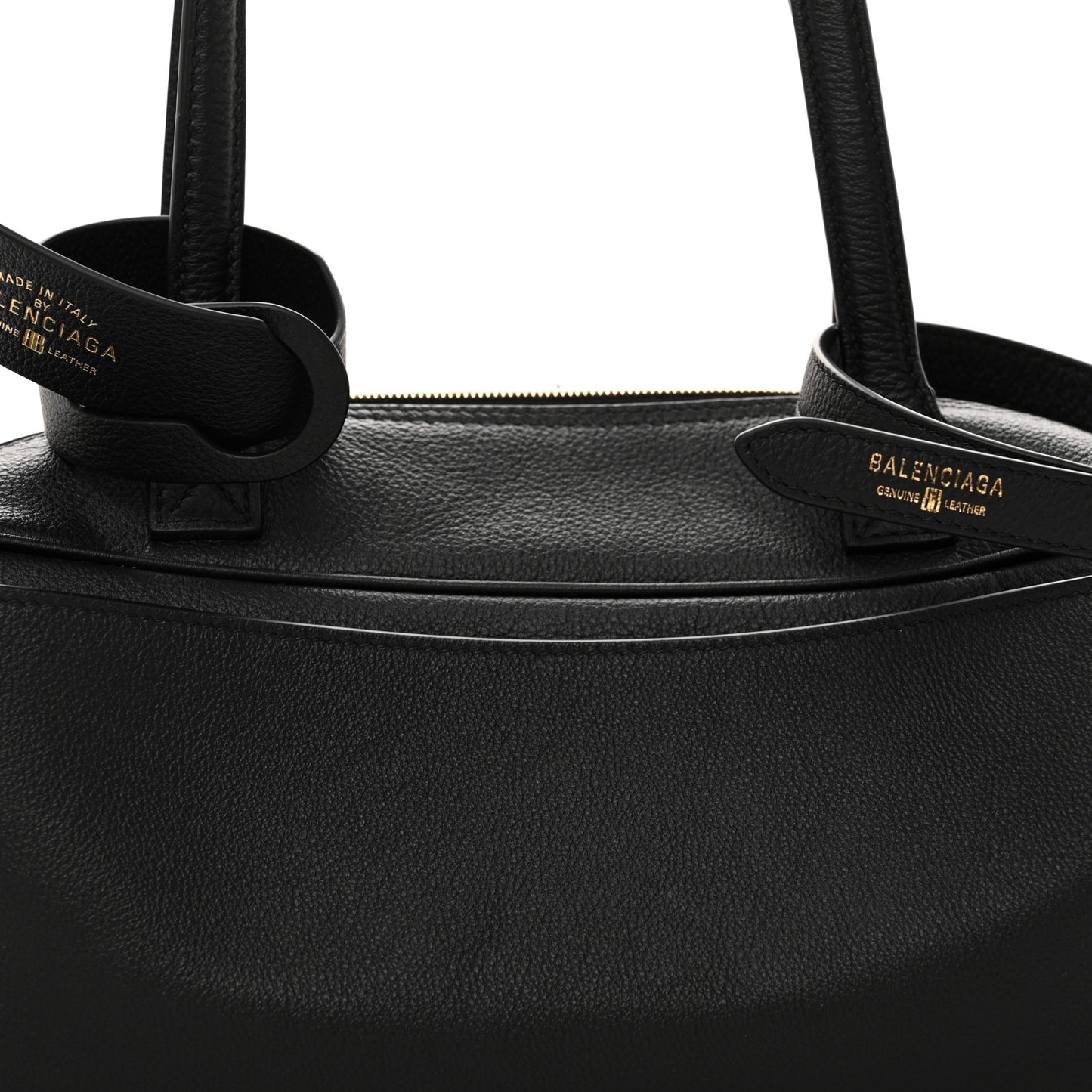 Grained Calfskin Small Carrie Bowling Bag Black