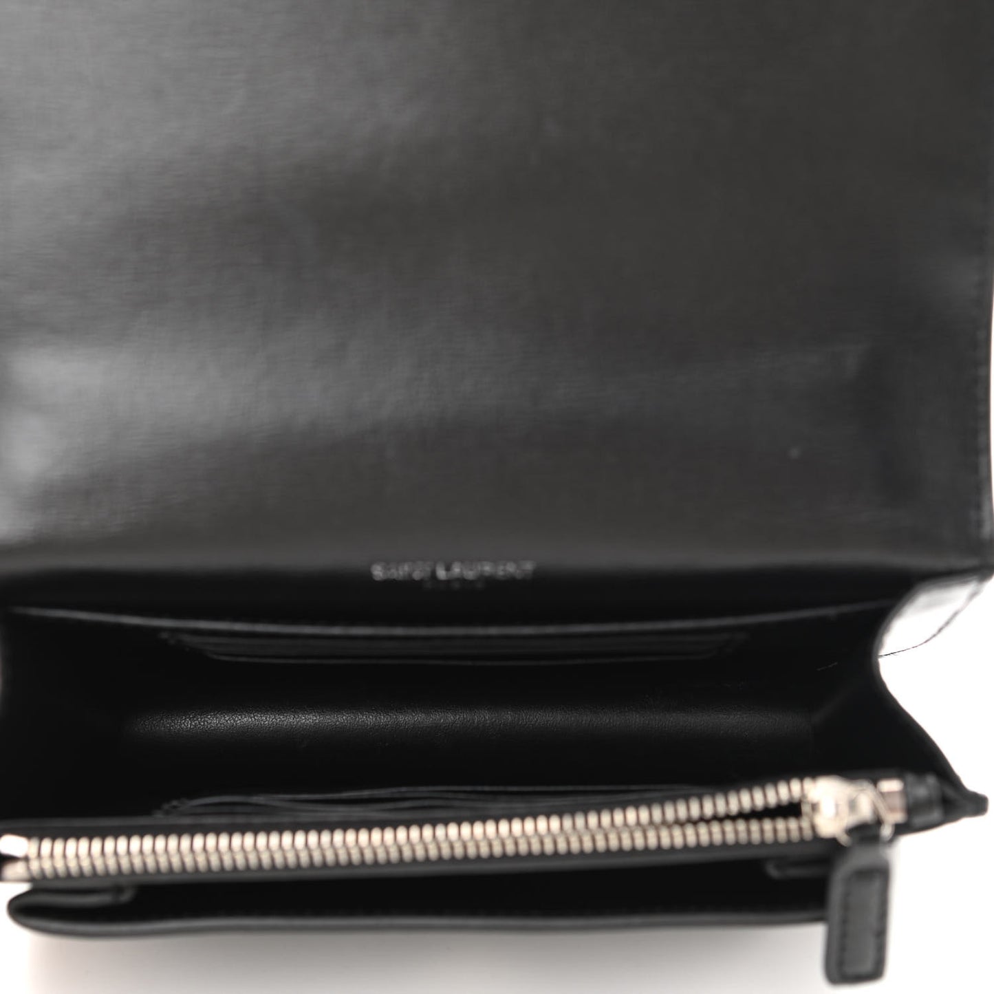 Calfskin Monogram Sunset Chain Wallet Black