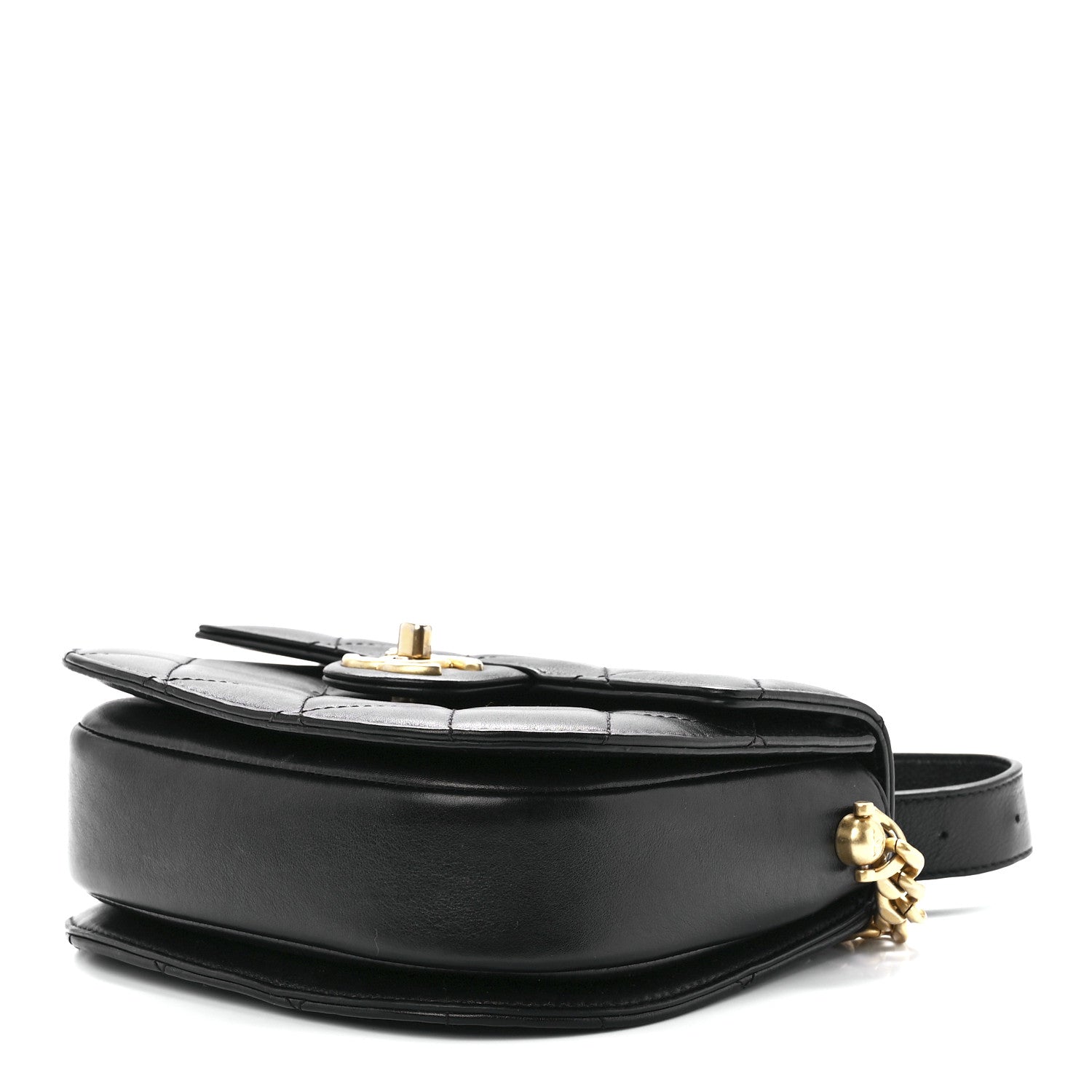 Chanel Calfskin Quilted Moon Messenger Black 10 of 12