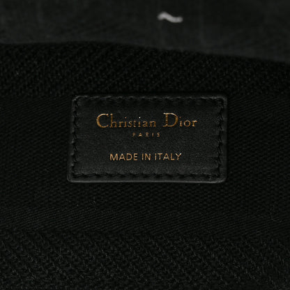 Christian Dior Canvas Embroidered Cannage Medium Lady D-Lite Black 6 of 10