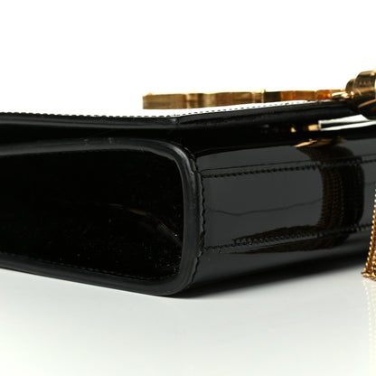 Saint Laurent Patent Small Classic Monogram Kate Tassel Satchel Black 5 of 7