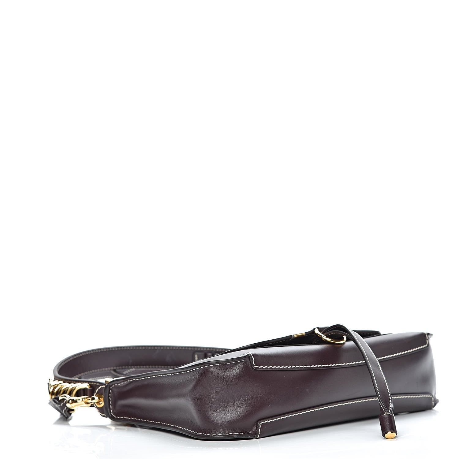 Chloe Calfskin Marcie Saddle Shoulder Bag Black Raisin 4 of 12