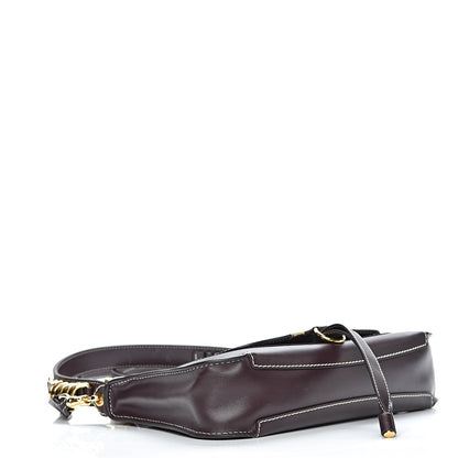 Chloe Calfskin Marcie Saddle Shoulder Bag Black Raisin 4 of 12