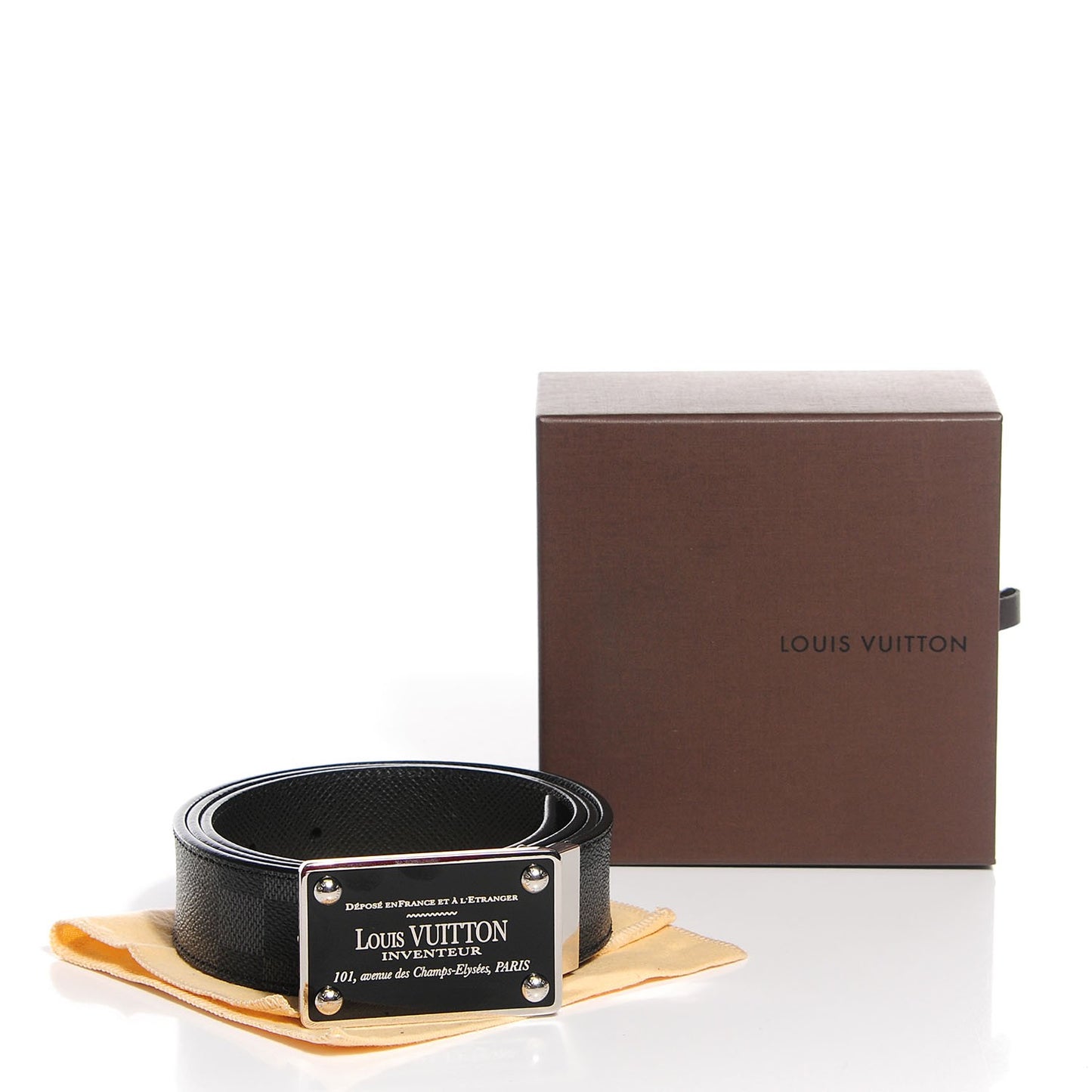 Damier Graphite 35mm LV Inventeur Reversible Belt 100 40