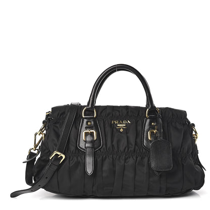 Prada Tessuto Nylon Gaufre Shopping Satchel Black 1 of 9