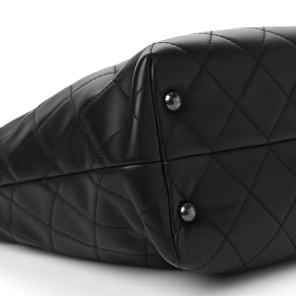 Chanel Calfskin Quilted Large Shopping In Chains Tote Black 9 of 10