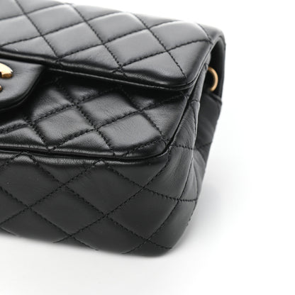 Chanel Lambskin Quilted Mini Rectangular Pearl Crush Flap Black 10 of 10