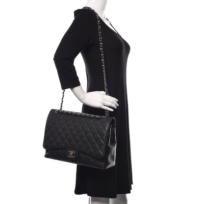 Chanel Caviar Quilted Maxi Double Flap Black 2 of 15