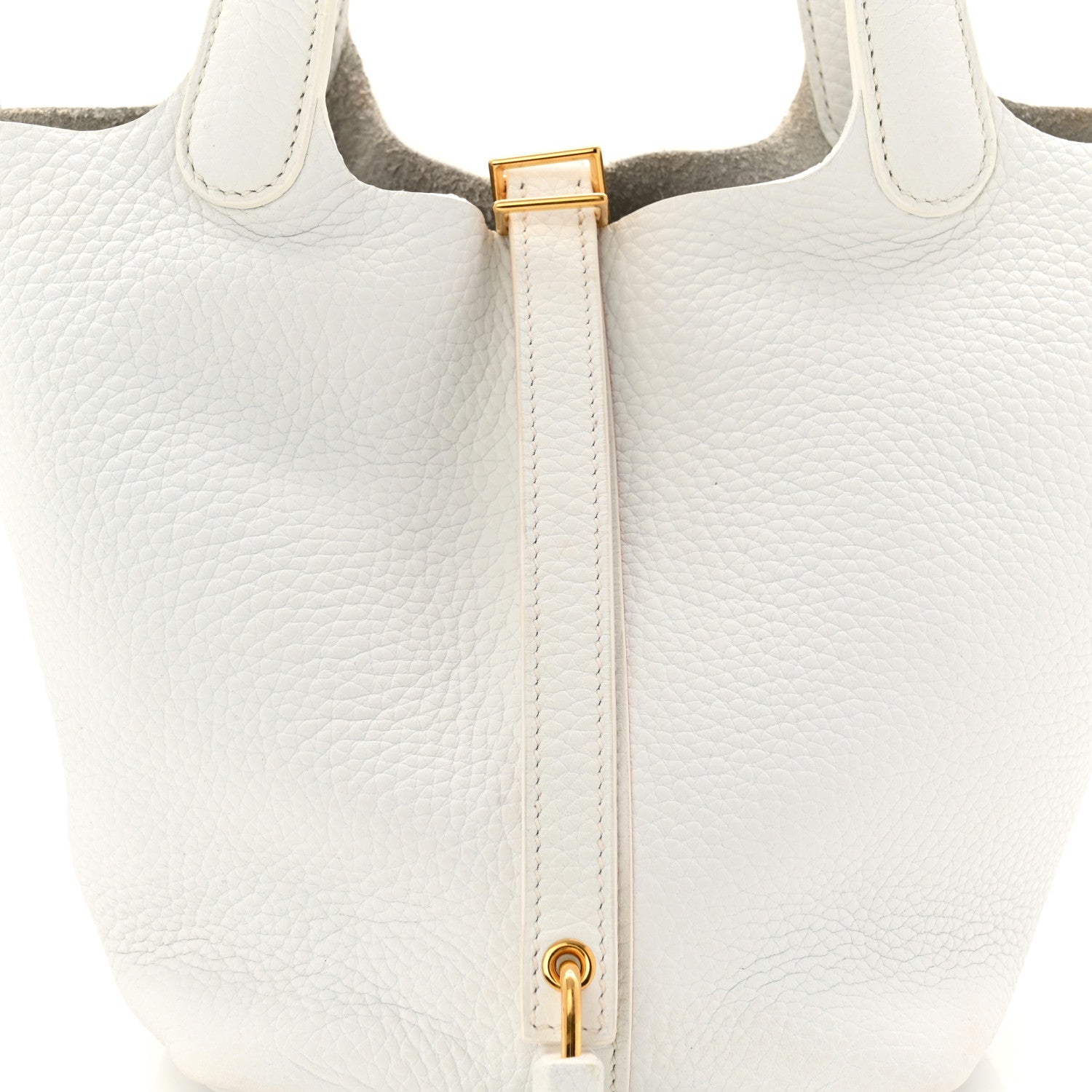 Hermes Taurillon Clemence Picotin Lock 18 PM White 8 of 10
