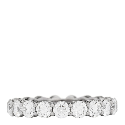 Tiffany Platinum Diamond 3.7mm Embrace Eternity Band Ring 53 6.5 1 of 5