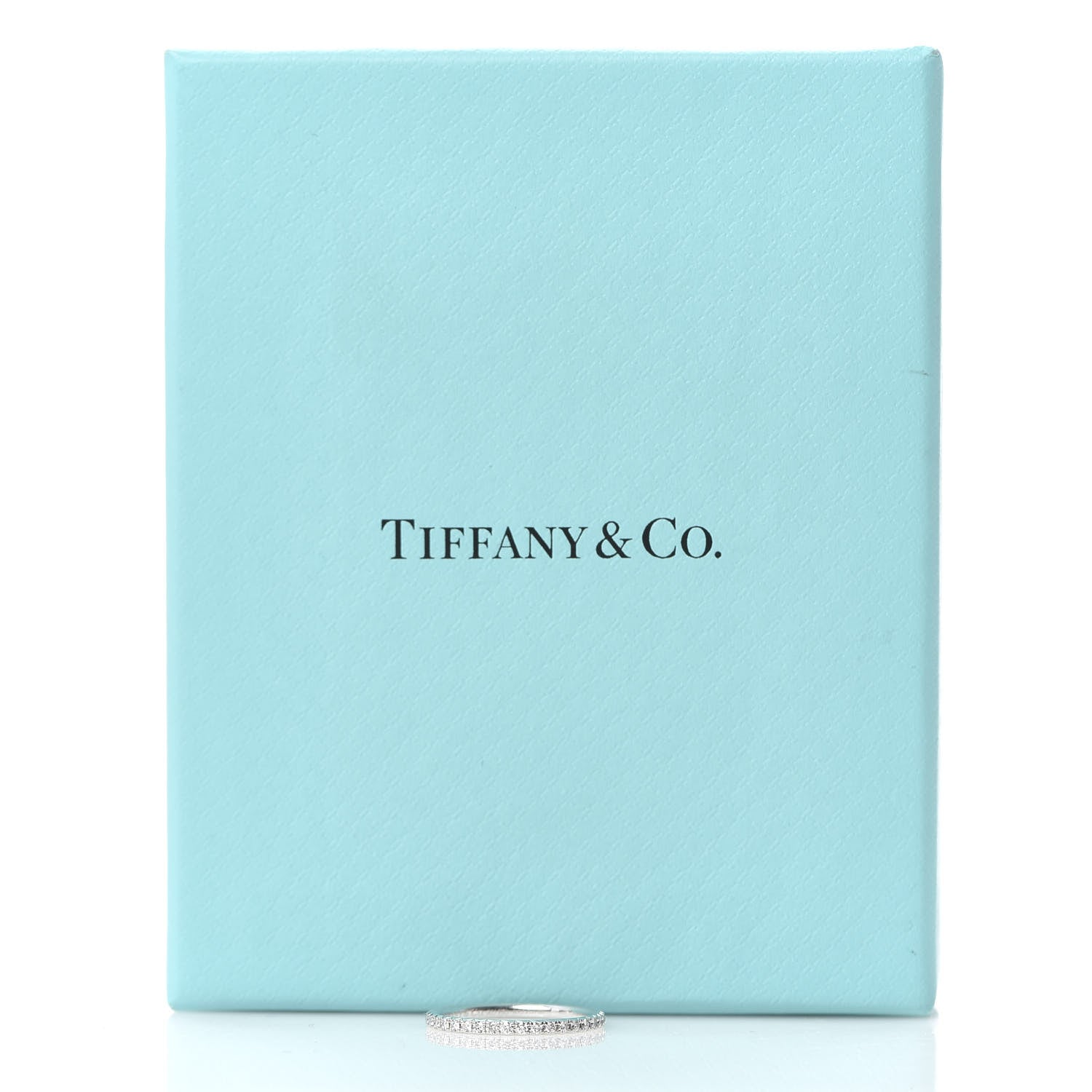 Tiffany 18K White Gold Diamond Metro Band Ring 47 4 6 of 6
