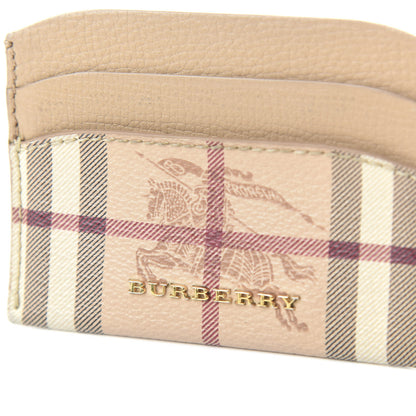 Burberry Soft Grain Calfskin Haymarket Check Izzy Card Case Beige 6 of 6