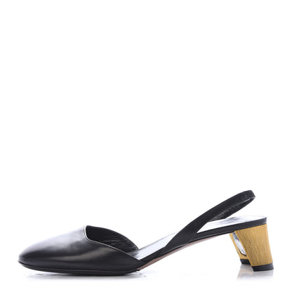 Gucci Calfskin Arielle Round Toe Pumps 37.5 Black 1 of 8