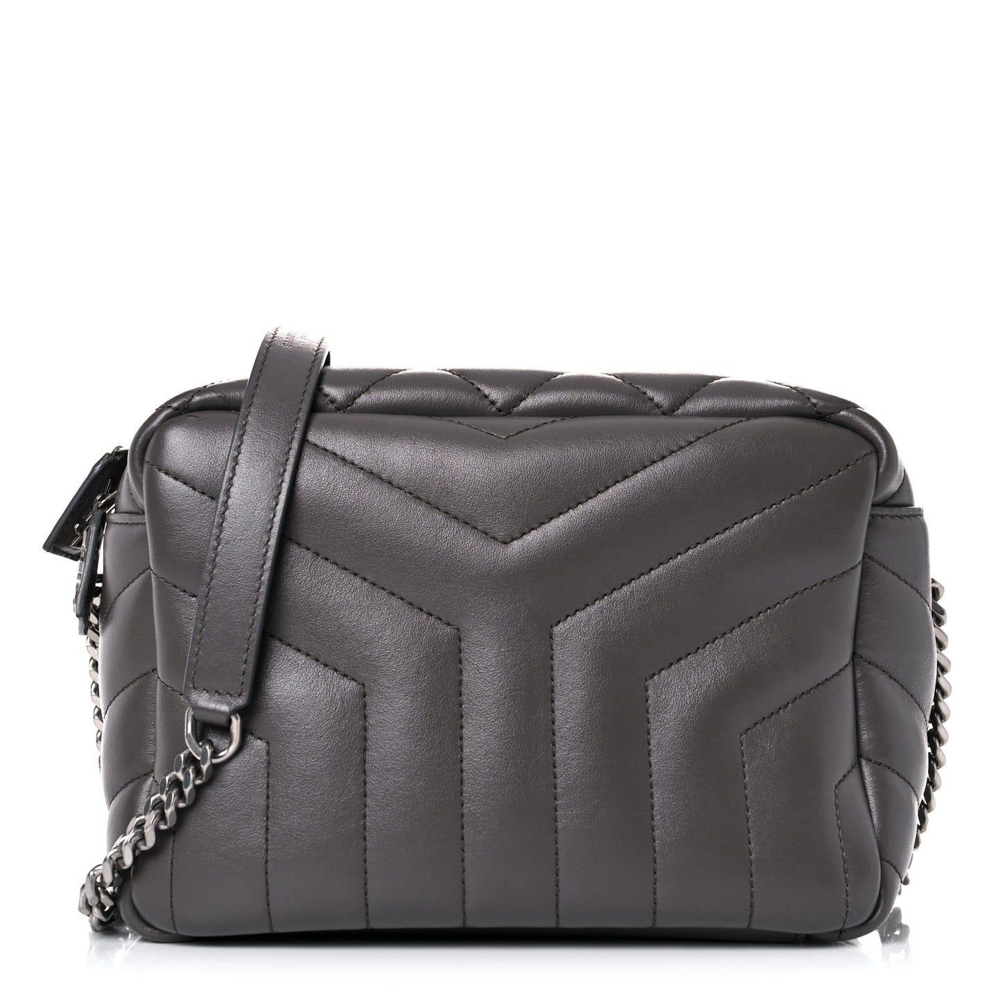 Calfskin Y Quilted Monogram Small Loulou Bowling Bag Earth