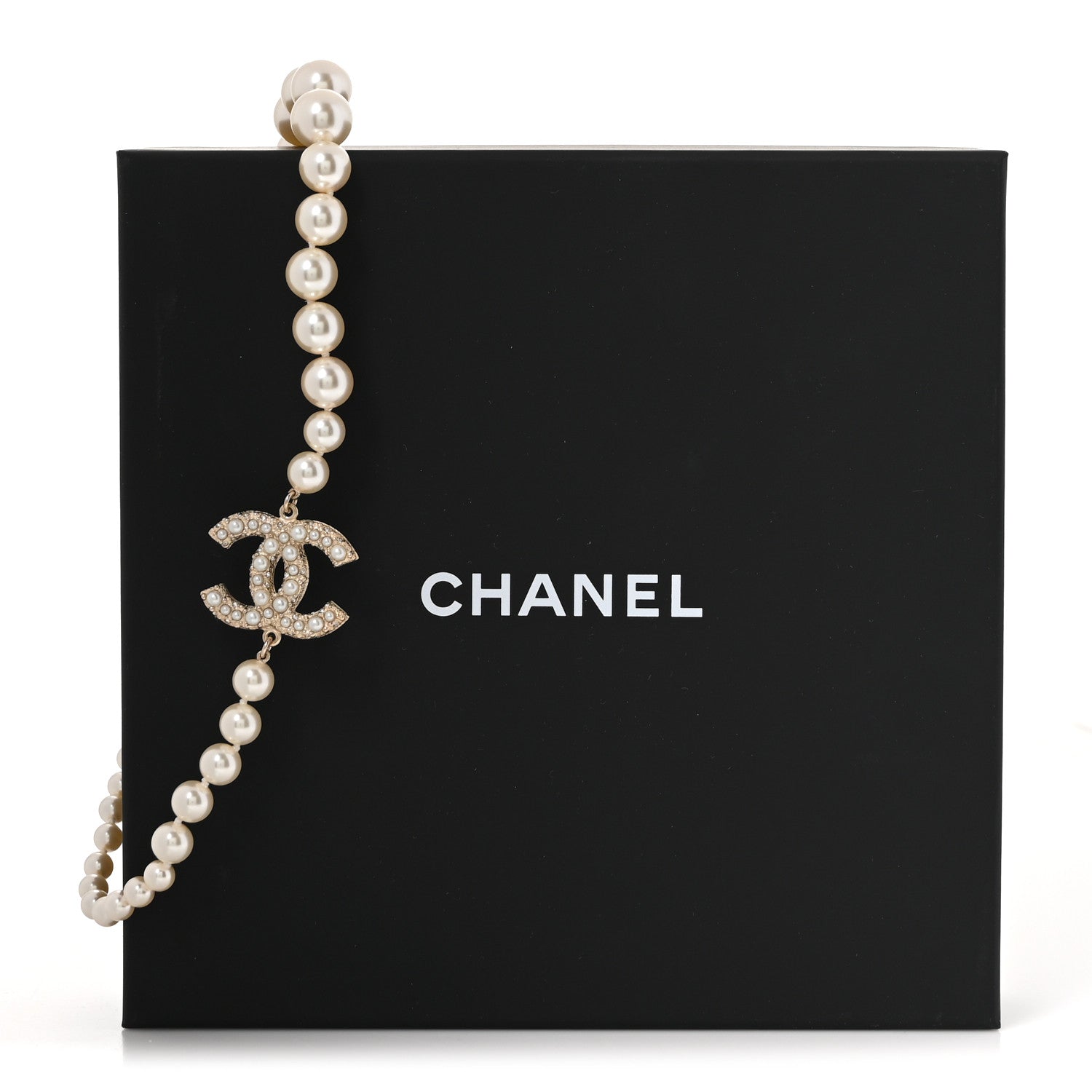 Chanel Pearl CC 100th Anniversary Necklace Light Gold 5 of 5