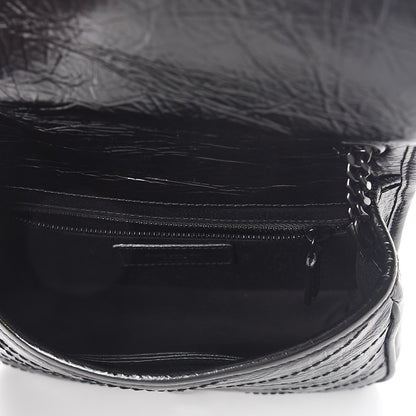 Saint Laurent Crinkled Calfskin Matelasse Monogram Niki Chain Wallet Black 5 of 9