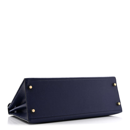 Hermes Epsom Kelly Sellier 32 Bleu Saphir 4 of 14
