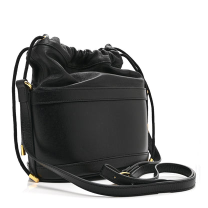 Gucci Azalea Sakai Calfskin Horsebit 1955 Drawstring Bucket Bag Black 3 of 11
