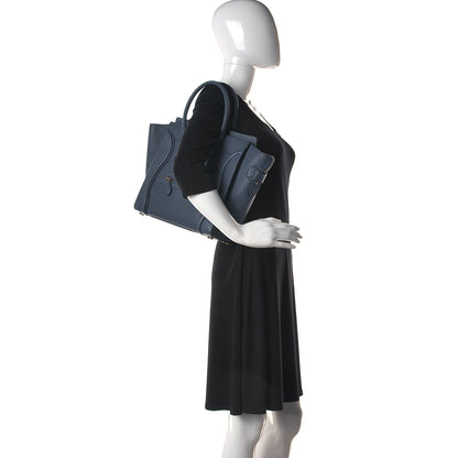 Celine Goatskin Micro Luggage Deepsea 2 of 13