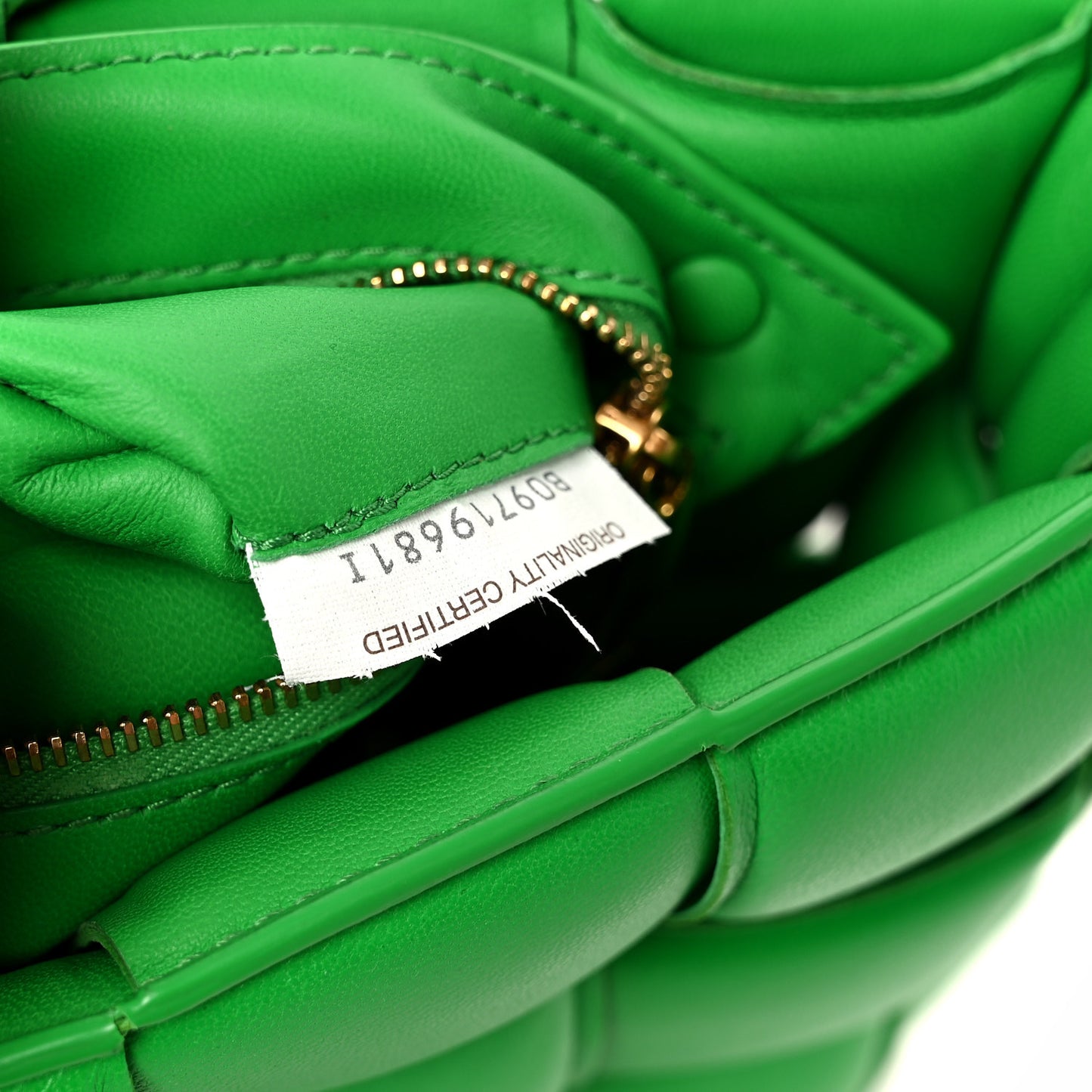Lambskin Maxi Intreccio Padded Chain Cassette Crossbody Bag Racing Green