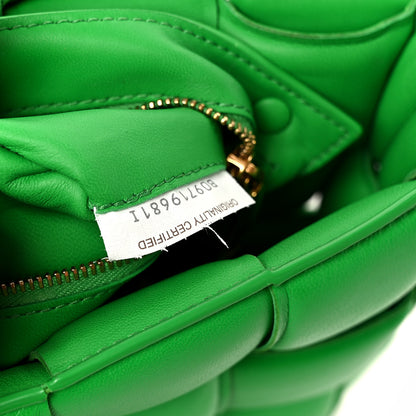 Bottega Veneta Lambskin Maxi Intreccio Padded Chain Cassette Crossbody Bag Racing Green 8 of 12
