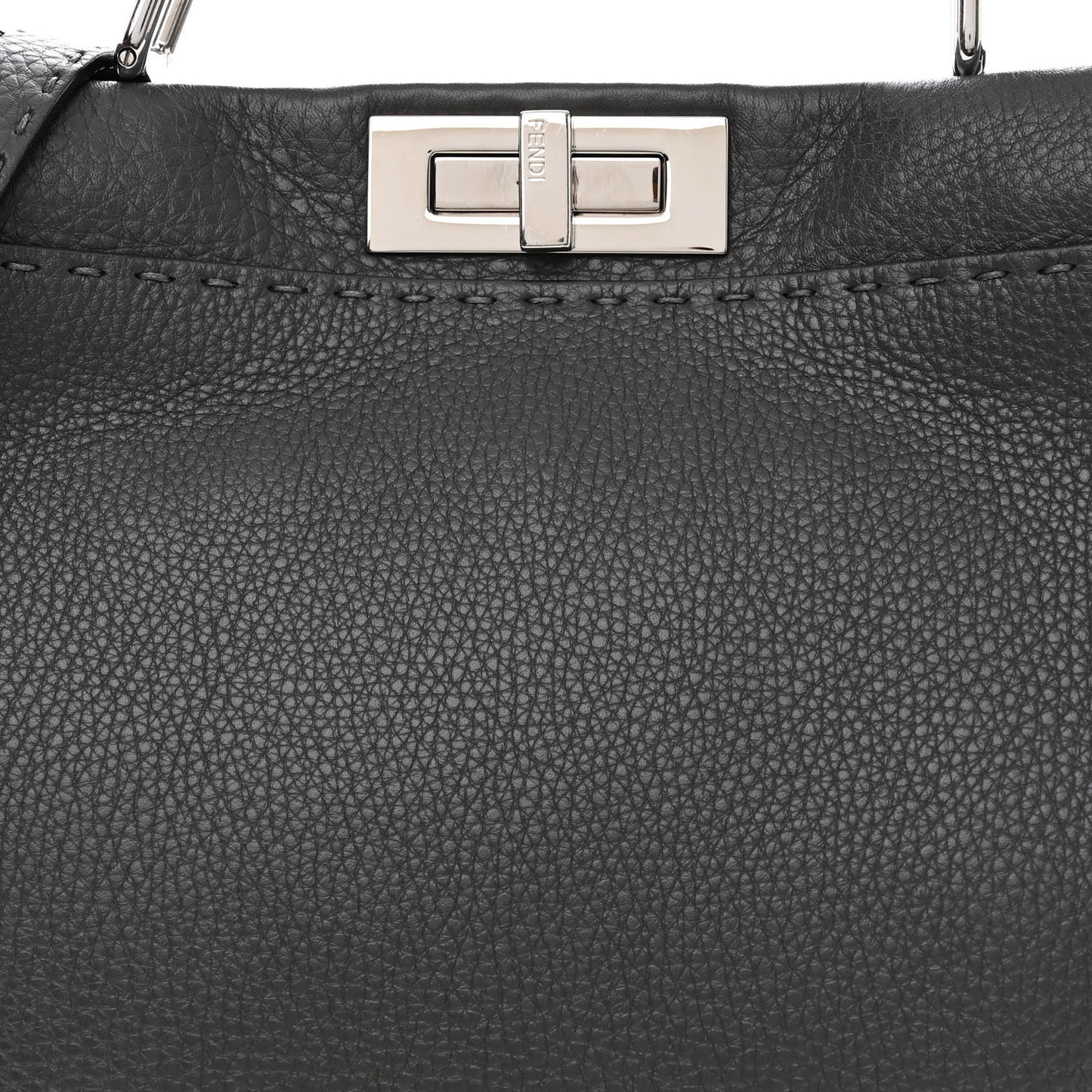 Cuoio Romano Selleria Bi-Color Medium Peekaboo Iconic Satchel Asfalto Latte