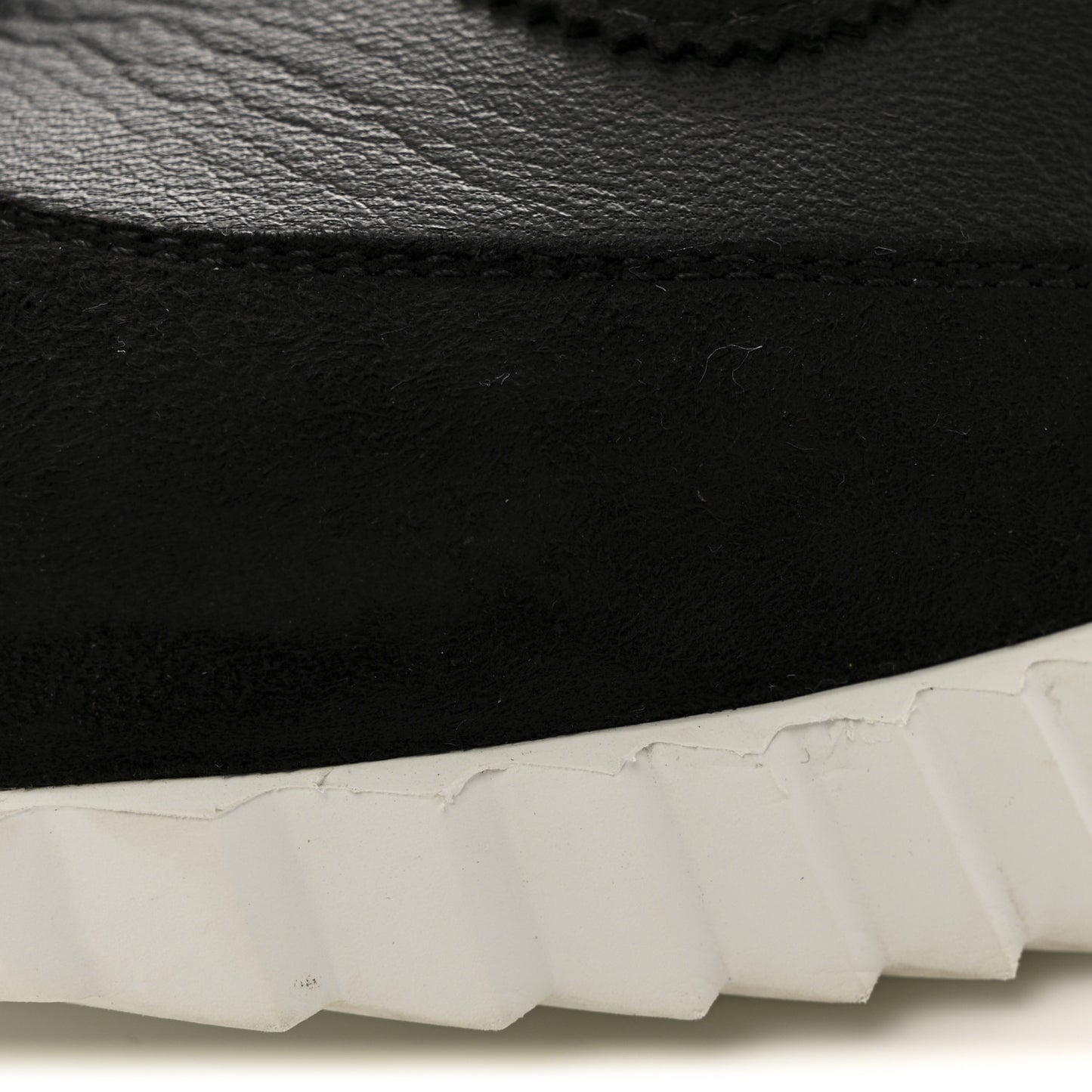 Goatskin Suede Goatskin Bouncing Sneakers 39 Black