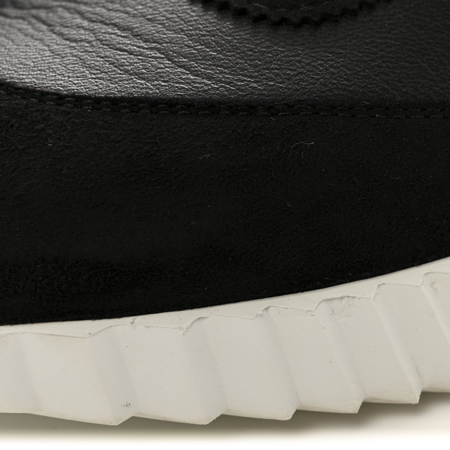 Hermes Goatskin Suede Goatskin Bouncing Sneakers 39 Black 10 of 12