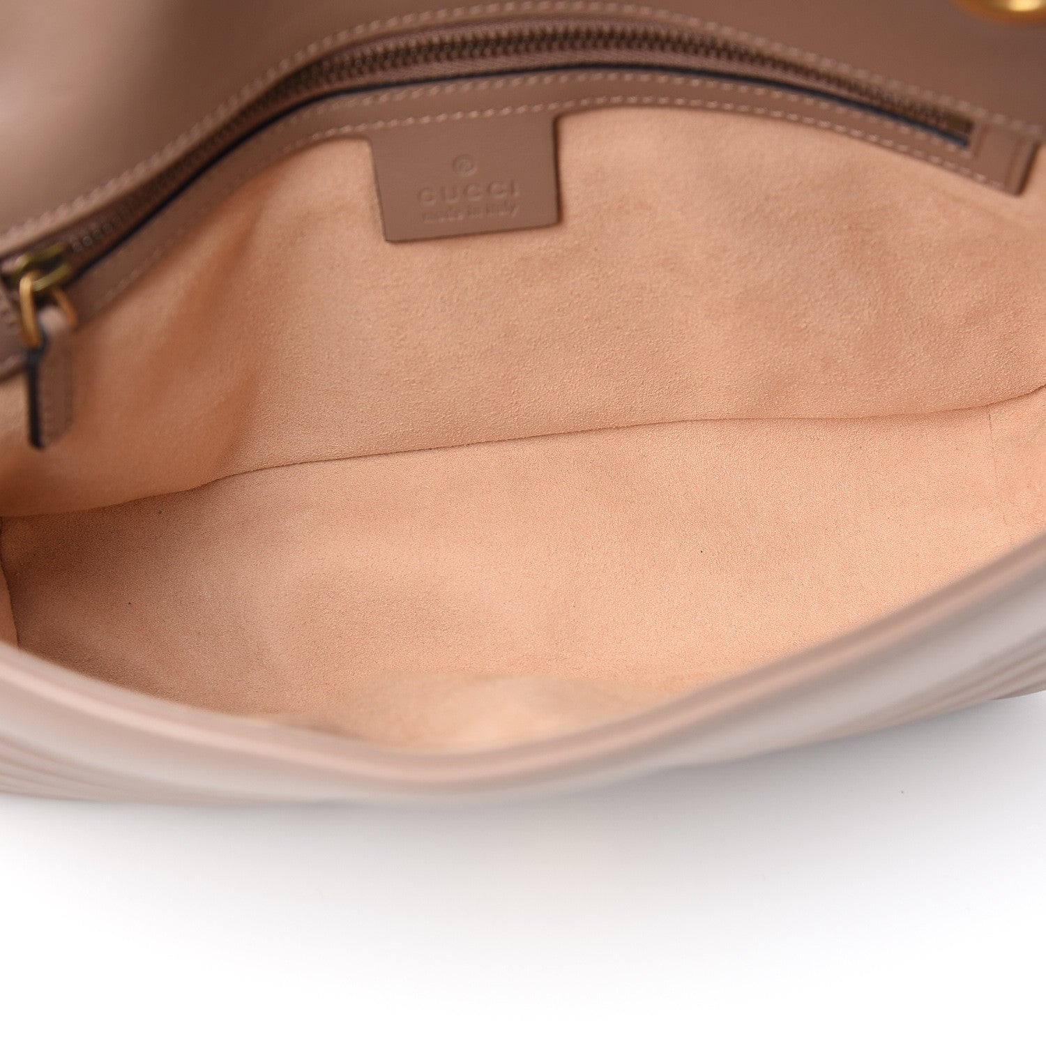 Gucci Calfskin Matelasse Small GG Marmont Shoulder Bag Porcelain Rose 4 of 9