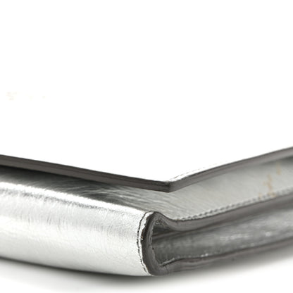 Saint Laurent Metallic Crinkled Calfskin Belle de Jour Chain Clutch Silver 9 of 11