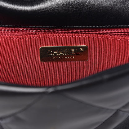 Chanel Lambskin Quilted Large 19 Flap Black 6 of 11
