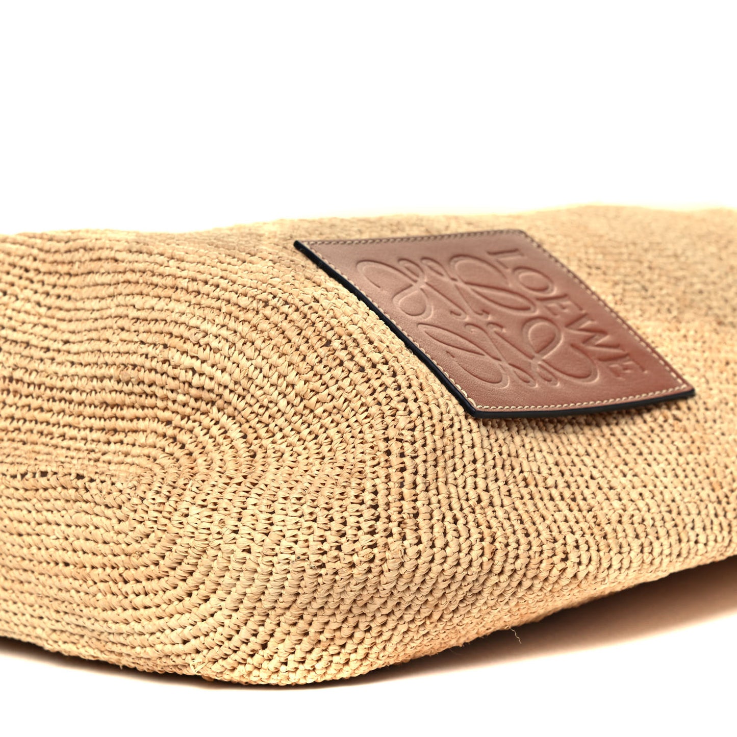 Raffia Paula's Ibiza Slit Tote Bag Natural Tan