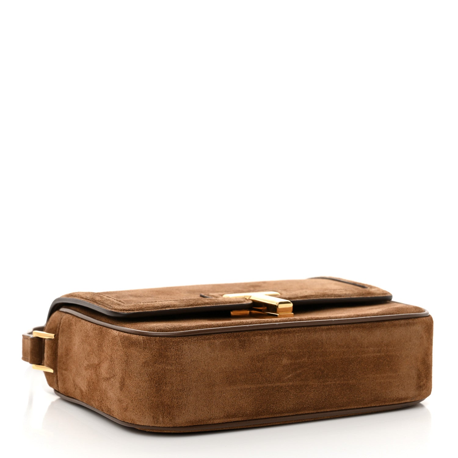 Tom Ford Suede Small Wallis Flap Bag Whisky 4 of 12