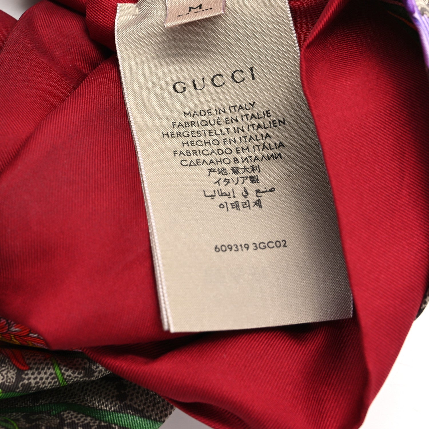 Gucci Silk Monogram Flora Print Headband M Red 5 of 6