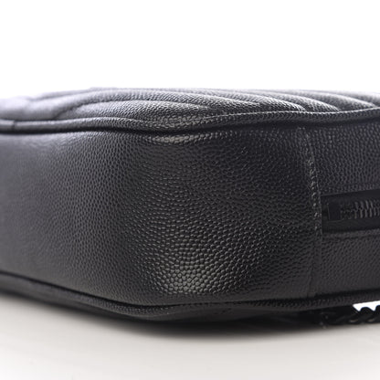 Saint Laurent Grain De Poudre Matelasse Monogram Mini Lou Camera Bag Black 6 of 9