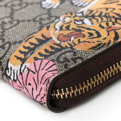 Gucci GG Supreme Monogram Bengal Zip Around Wallet Beige Pink 9 of 12