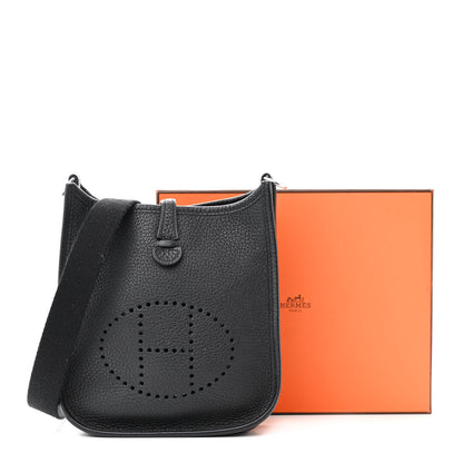 Hermes Taurillon Clemence Evelyne TPM Black 14 of 14