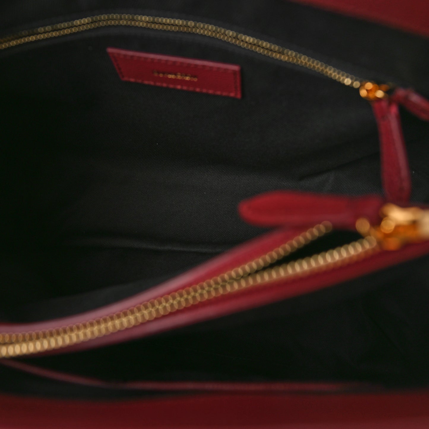 Derby Calfskin House Check Medium Banner Tote Crimson
