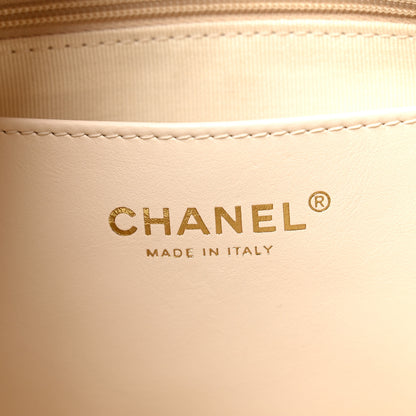 Chanel Shiny Lambskin Quilted Trendy Pockets Hobo White 6 of 11