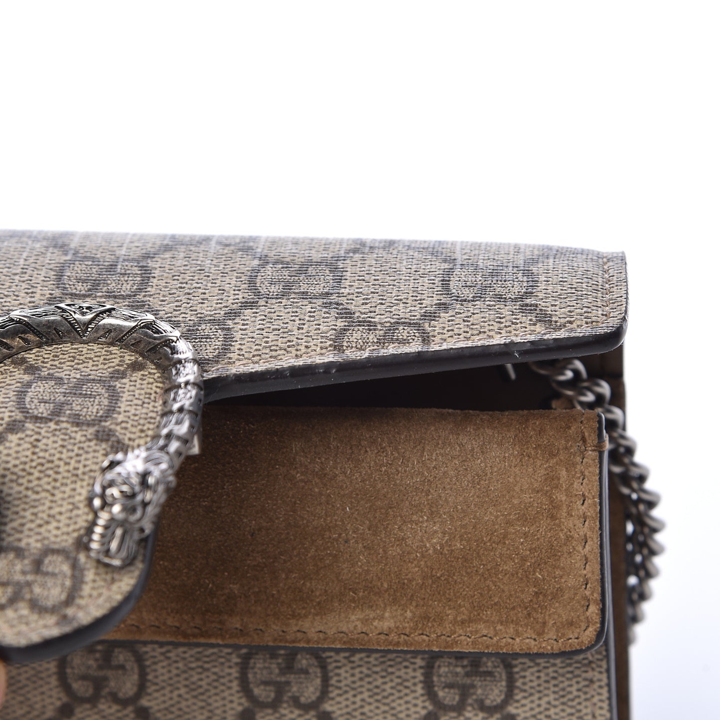 GG Supreme Monogram Super Mini Dionysus Shoulder Bag Taupe