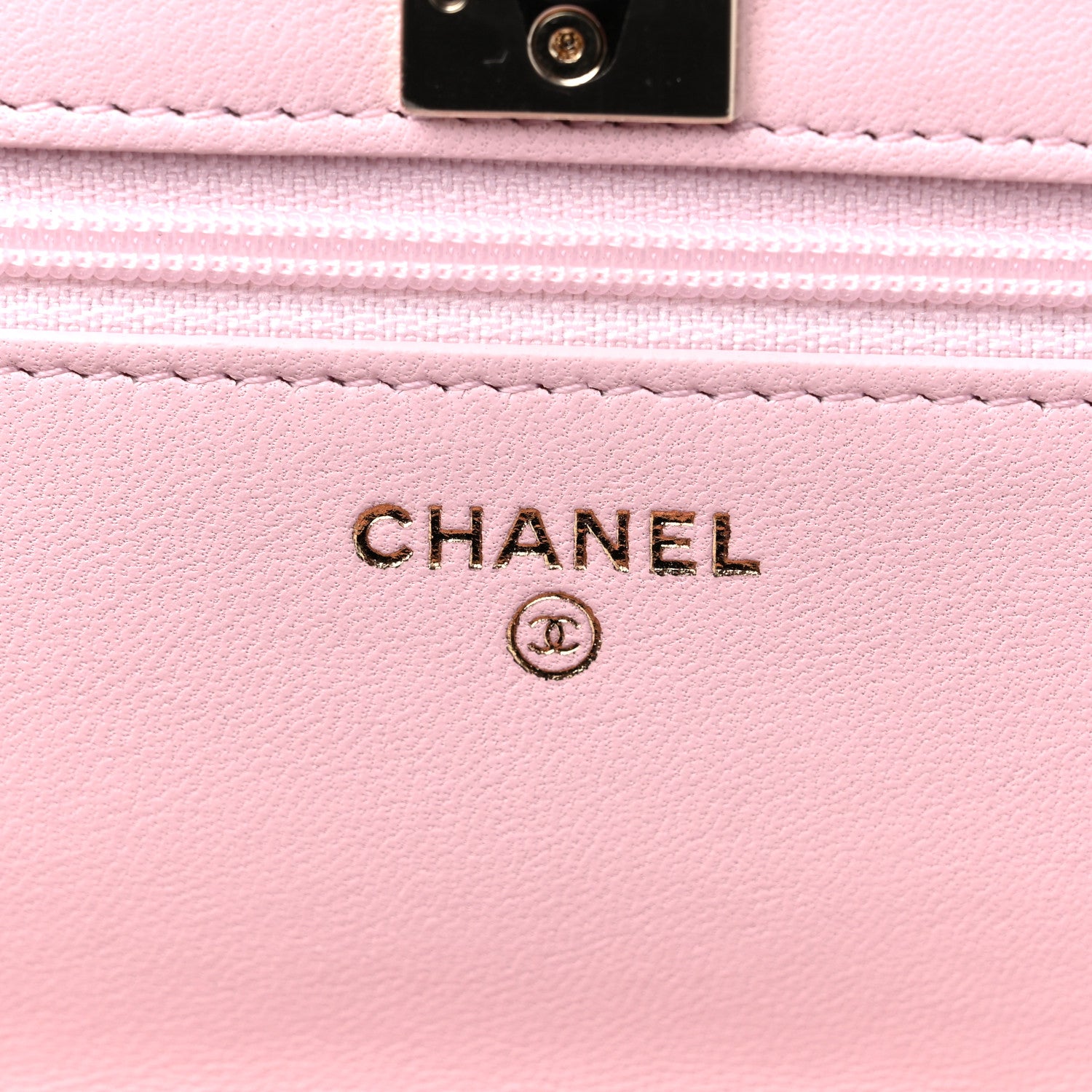 Chanel Lambskin Quilted Trendy CC Wallet On Chain WOC Pink 6 of 12