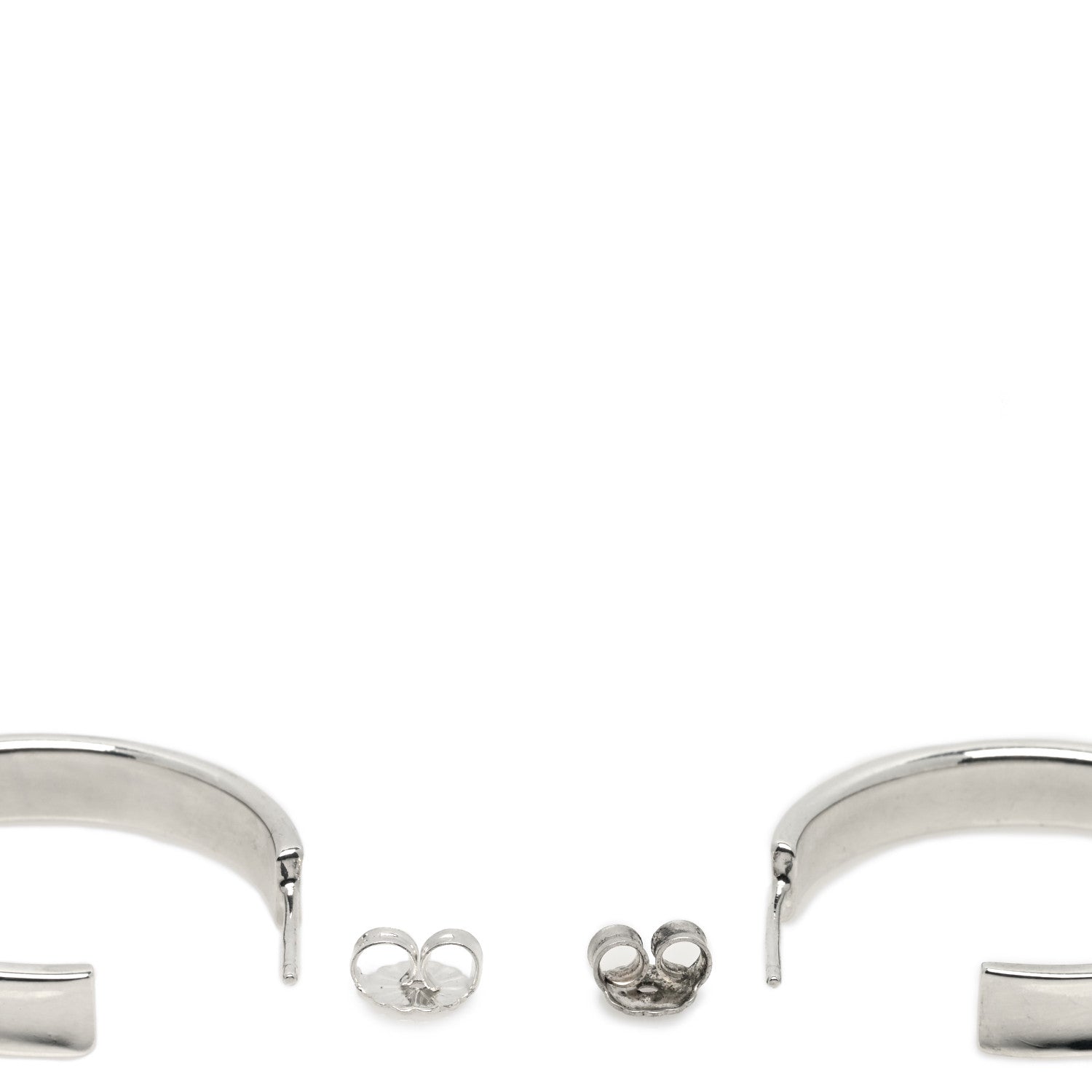 Tiffany Sterling Silver Medium 1837 Hoop Earrings 3 of 4