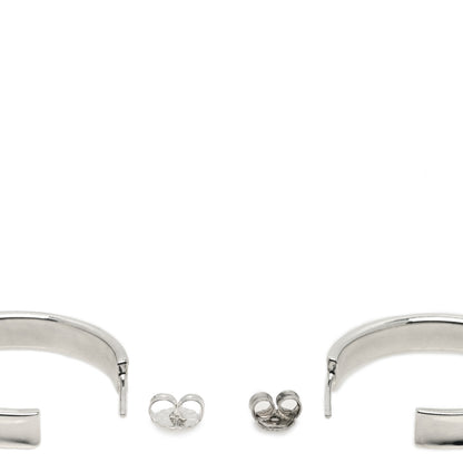 Tiffany Sterling Silver Medium 1837 Hoop Earrings 3 of 4