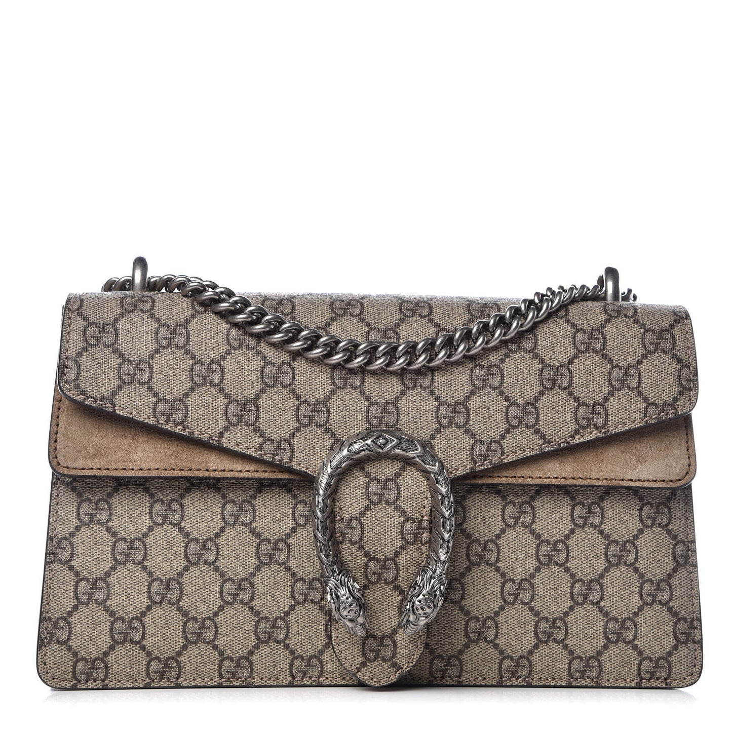GG Supreme Monogram Small Dionysus Shoulder Bag Taupe